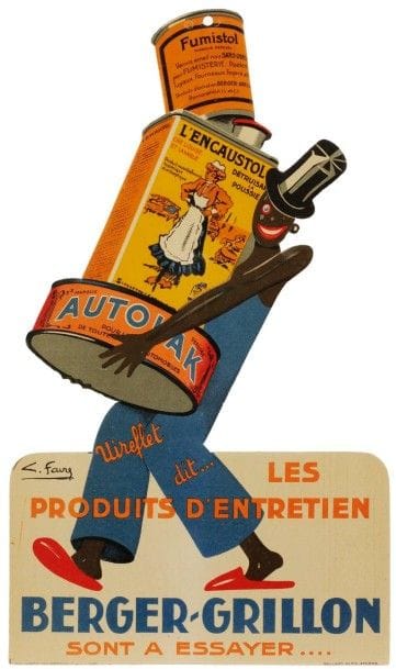 [QUINCAILLERIE] G. Favre, Les produits d’entretien Berger-Grillon
Carton publicitaire découpé.
40 x 23 cm
On joint :
Jules Douy, Établissement Cabrol et Baissette, Fabrique de Fez et Labruguière (Tarn)
Carton publicitaire.
32 x 25 cm