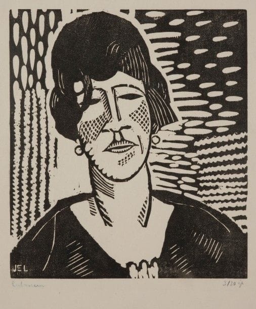 Jean-Emile LABOUREUR (1877-1943)
Figure. 1923. Bois gravé. 218 x 250.L. 742. Sur japon, soigneusement lavée, signée et numérotée au crayon (signature passée). Épidermures et petits restes d’adhésif en tête au verso. Fin pli horizontal en pied du feuillet. Rare. Tirage total à 15 épreuves. Ex-coll. JPLL.