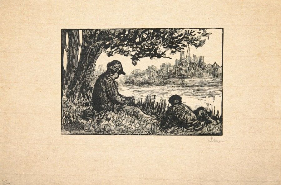 Maximilien Luce (1858-1941)
Femme et enfant ; Femme endormie ; La Cure ; La Seine 1910 ; Rue à Montmartre. Vers 1900. Gravure sur bois. Formats divers. Très belles épreuves, 4 sur japon vergé mince, une sur vélin crème, signées au crayon, certaines titrées. Toutes marges. Ens. 5 p.																												