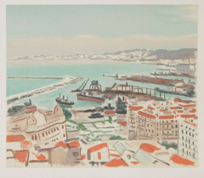 DIVERS
Peintres contemporains. Album édité à l’occasion des Journées Médicales de Toulouse. 1955. Un vol. in-fol., en feuilles, contenant 8 pl. d’après des toiles de Brianchon, Cavaillès, M. Louppe, Mourlot, Planson, Sabouraud, O. Friesz et Marquet. Lithographie par Mourlot. Impression en couleurs. Très belle épreuves sur vélin, sous chemise de l’édition (avec petites salissures à cette dernière). Tirage à 750 ex. numérotés, offerts aux congressistes. 																												