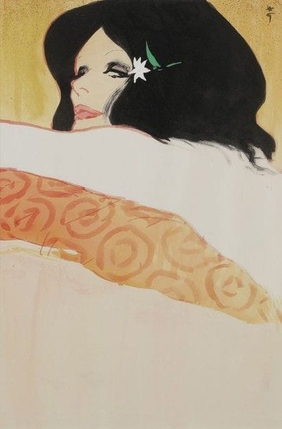 René GRUAU (1909-2004)
Femme à la fleur
Aquarelle.
Signée en haut à droite.
43 x 28 cm