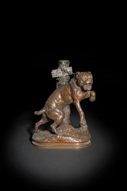 Charles Valton (1851-1918) 
Passez au large 
Epreuve en bronze patiné. 
Signée sur la terrasse (petit choc)
H : 46 cm

Provenance : Vente de Mes Martin à Versailles, le 21 juillet 1974, n°49
