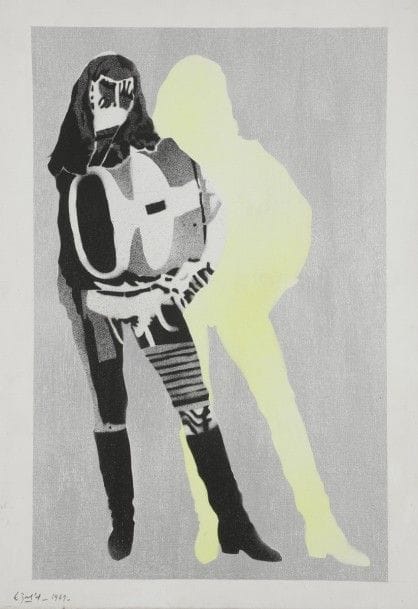 Jean-Pierre LE BOUL’CH (né en 1940)
Personnage, 1969
Huile sur toile.
Signée et datée en bas à gauche
65 x 46 cm