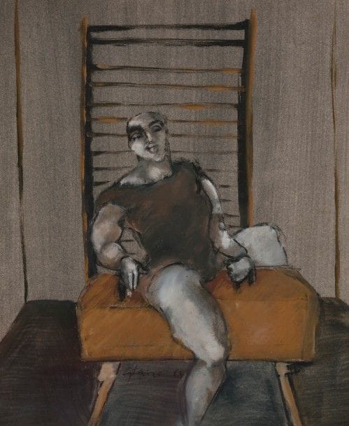 Jean-Pierre CEYTAIRE (né en 1946)
Homme et son cheval
Huile sur bristol.
Signée en bas à droite.
30 x 24 cm