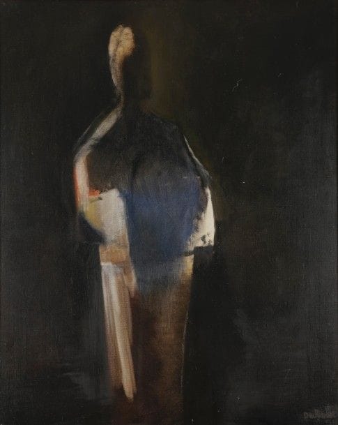 Henri DECHANET (né en 1930)
Ombre, 1960
Huile sur toile.
Signée en bas à droite.
Signée et datée au dos.
92 x 73 cm