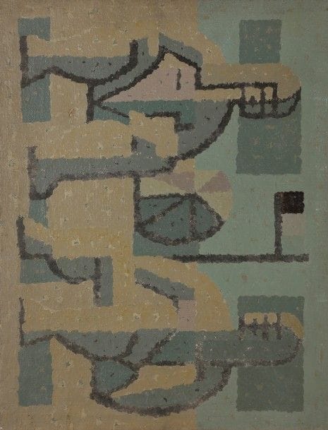 André FILDIER (? - 2001)
Deux personnages
Huile sur toile.
Non signée.
50 x 65 cm