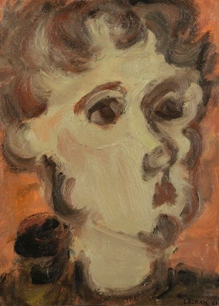 André LAURAN (1922-2009)
Portrait de Françoise, 1961
Huile sur toile.
Signée et datée en bas à droite.
33 x 24 cm