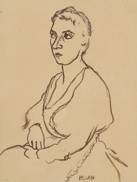 Alfred PELLAN (1906-1988)
Portrait de femme assise
Dessin à l’encre.
Signé en pied.
24.5 x 18.5 cm