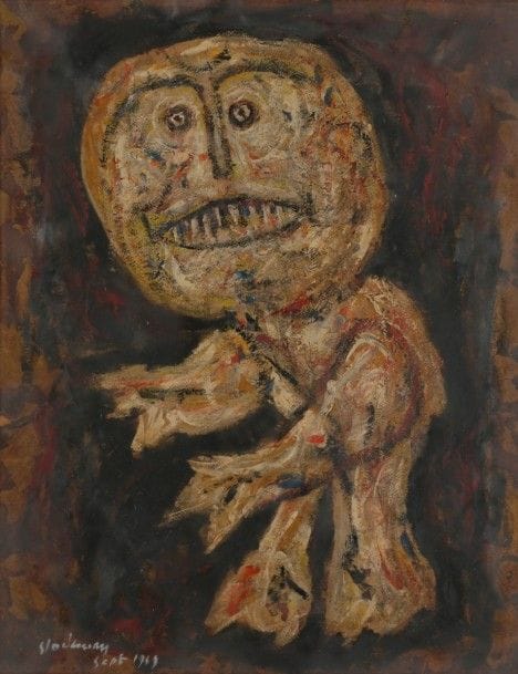 Marc STOCKMAN (1937-1983)
Personnage, 1969
Huile sur papier.
Signée et datée en bas à gauche.
35 x 27 cm