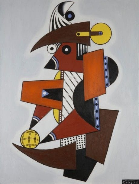 Georges TERZIAN (né en 1939)
Le Nounours
Huile sur toile.
Signée en bas à droite.
130 x 97 cm