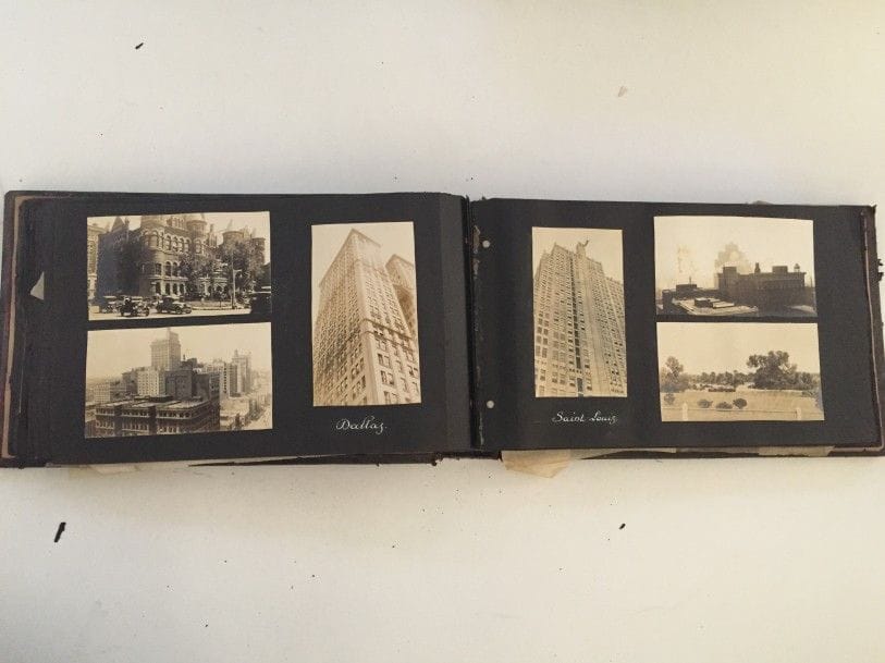 PHOTOGRAPHIES. Album Louisiane, Canada, 1927. Mauvais état.