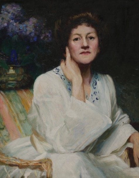 Francis Brook CHADWICK (1850-1943)
Portrait de femme
Huile sur toile.
81 x 65 cm
Provenance : 
Famille de l’artiste.