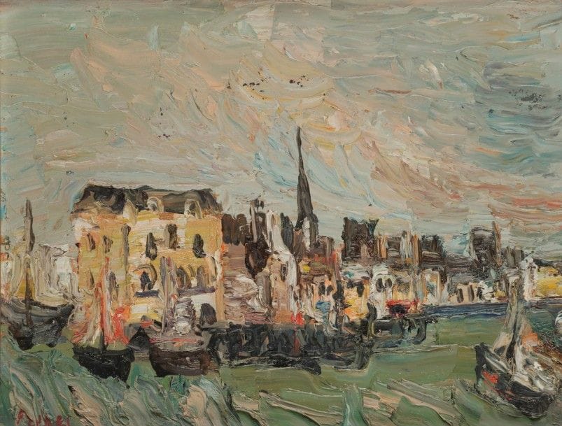 Isaac FRENKEL dit FRENEL (1899-1981)
Le port de Honfleur
Huile sur toile.
Signée en bas à gauche.
27 x 35 cm