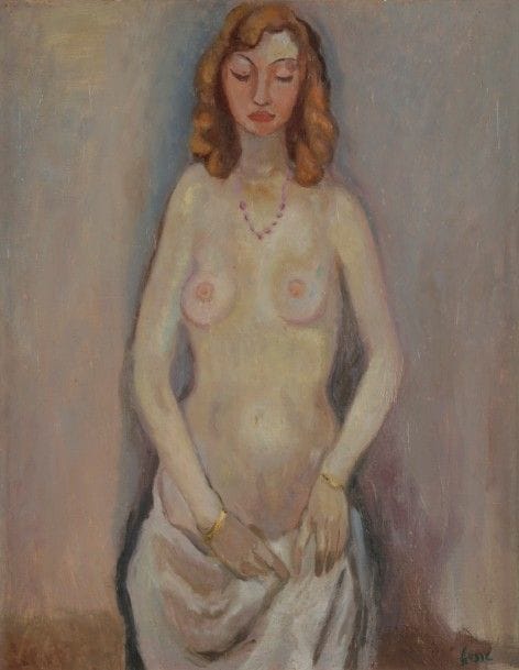 Sylvia GOSSE (1881-1968)
Nu debout
Huile sur toile.
Signée en bas à droite.
50 x 40 cm