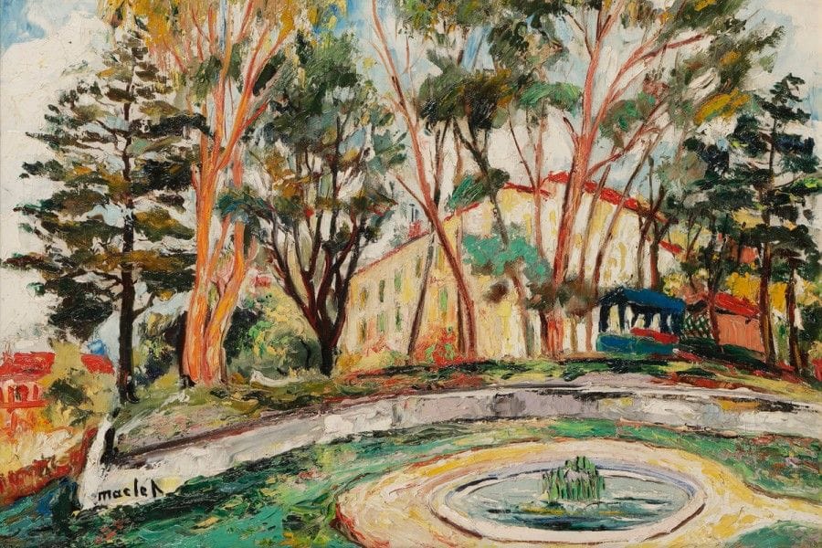 Élisée MACLET (1881-1962)
Château et fontaine
Huile sur toile.
Signée en bas à gauche.
38 x 55 cm