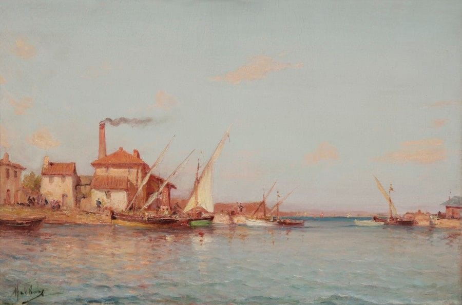 Charles MALFROY (1862-1918)
Venise
Huile sur toile.
Signée en bas à gauche.
43 x 65 cm