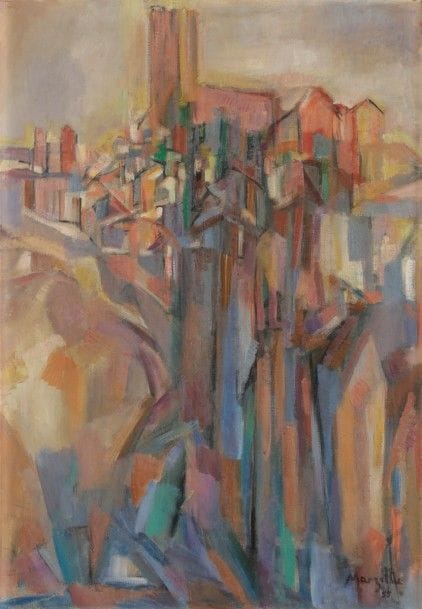 Jean MARZELLE (1916-2005)
Albi, 1955
Huile sur toile.
Signée et datée en bas à droite.
92 x 65 cm
Cette œuvre sera incluse dans le Catalogue Raisonné actuellement en préparation par Monsieur Jean-Pierre Joubert.