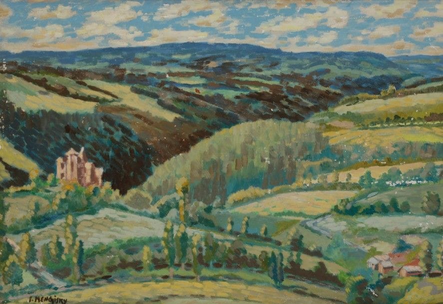 Serge MENDJISKY (né en 1929)
Paysage au vallons
Huile sur isorel.
Signée en bas à gauche.
(Petits manques).
38 x 55 cm