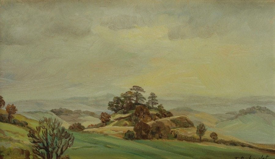 François BABOULET (1914-2010)
Paysage
Huile sur isorel.
Signée en bas à droite.
17 x 27 cm