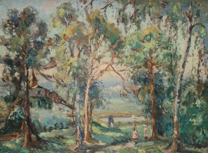 Emmanuel de la VILLÉON (1858-1944)
Bel-Air, Suisse, 1910
Huile sur toile.
Signée en bas à droite.
Porte le numéro 1482 au dos.
55 x 73 cm
Cette œuvre est répertoriée dans le Catalogue Raisonné de l’artiste.
