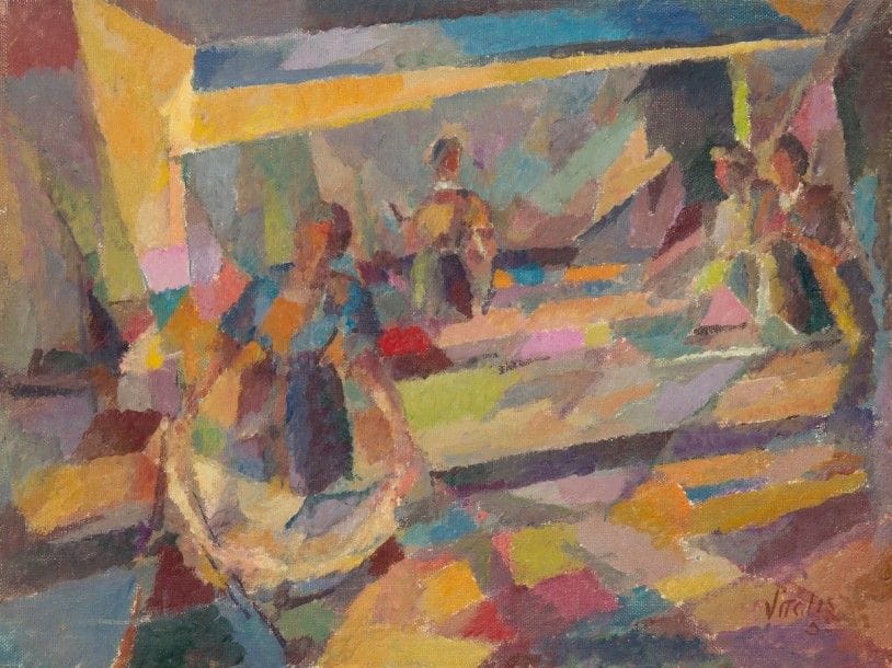 Macario VITALIS [philippin] (1898-1990)
Les Lavandières, 1955
Huile sur toile.
Signée et datée en bas à droite.
Signée et datée au dos.
27 x 35 cm
L’œuvre sera incluse au Catalogue Raisonné de Macario Vitalis actuellement en préparation par Christine Thorailler, Ophelia Tequi et Claude Tayag.