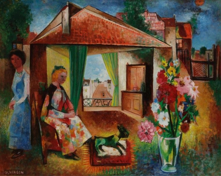 Charles WALCH (1896-1948)
L’Attente
Huile sur toile.
Signée en bas à gauche.
Signée et titrée au dos.
81 x 100 cm