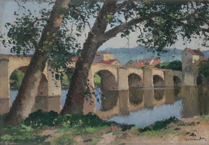 Gaston BALANDE (1880-1971)
Le Vieux Pont de Limay (Mantes-La-Jolie), vers 1935
Huile sur carton.
Signée en bas à droite.
53 x 72 cm
L’œuvre figurera au Tome II du Catalogue Raisonné de l’œuvre de Gaston Balande actuellement en préparation par la Société des Amis de Gaston Balande.