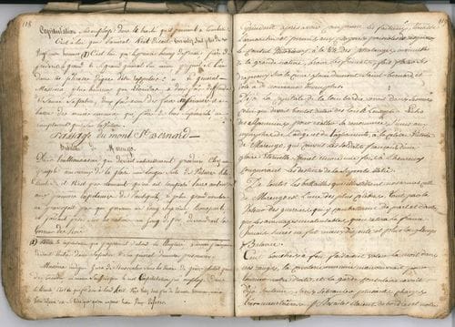 Pierre Colau (1763-peu après 1831) homme de lettres, moraliste, historiographe. Manuscrit, Les Invincibles, ou la Gloire des armées françaises. Précis des actions éclatantes qui ont fait surnommer les Franç[ais] premiers soldats du monde, [vers 1820] ; vol. in-8 de 213 pages, broché (coins cornés et défauts).
   Copie de l’ouvrage publié pour la première fois en 1819, chez H. Vauquelin, à la gloire des armées françaises et de ses soldats, de 1792 à Waterloo ; le livre a connu au moins cinq éditions. Le présent manuscrit porte le titre, la mention « Dédié aux Braves », et les quatre vers d’épigraphe que l’on trouve dans la première édition, ainsi que les quatre vers qui figurent en guise de légende du frontispice du livre. Le texte est complet des notes et de la table des matières. On relève cependant que le copiste a omis les initiales de l’auteur, alors qu’elles furent imprimées, et que le poème de clôture, dans le manuscrit, Le Tombeau des braves, pièce de 10 quatrains signée « P. Coleau », diffère de celui qui fut imprimé : Les Braves au tombeau de l’enfant chéri de la victoire, ode de 13 strophes de 6 vers signée « P.C. ».
