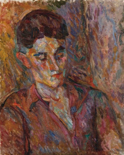 LUTKA PINK 1906 - 1998
Portrait d'homme, 1942 Huile sur toile. Signée du cachet et datée au dos. 55 x 45 cm