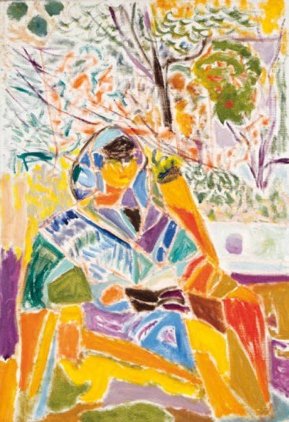 LUTKA PINK 1906 - 1998
Femme assise, 1982 Huile sur toile. Signée du cachet et datée au dos. 73 x 50 cm
