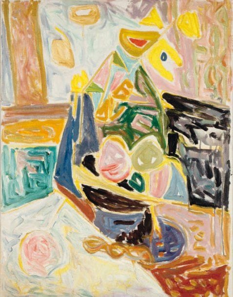 LUTKA PINK 1906 - 1998
Passage, 1949 Huile sur toile. Signée du cachet et datée au dos. 65 x 50 cm