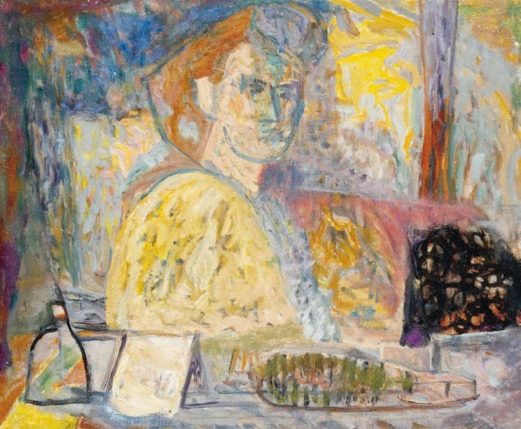 LUTKA PINK 1906 - 1998
Portrait de femme, 1949 Huile sur toile. Signée du cachet et datée au dos. 53 x 64 cm
