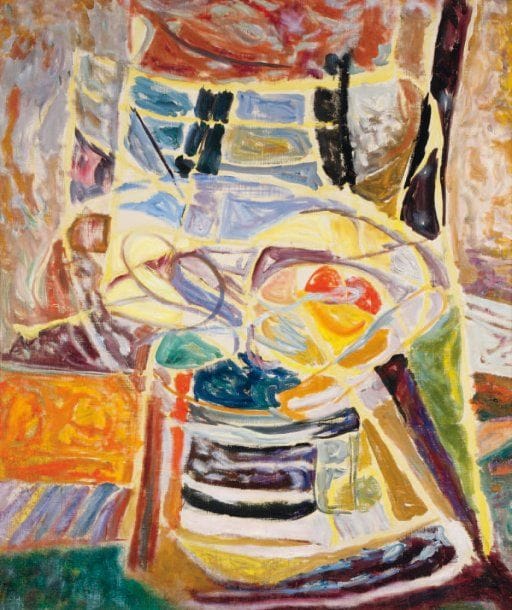 LUTKA PINK 1906 - 1998
Passage, 1947 Huile sur toile. Signée du cachet et datée au dos. 66 x 56 cm