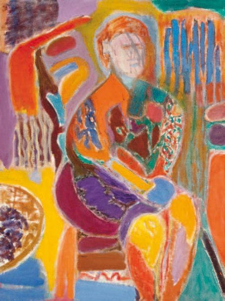 LUTKA PINK 1906 - 1998
Femme assise, 1972 Huile sur toile. Signée du cachet et datée au dos. 81 x 60 cm