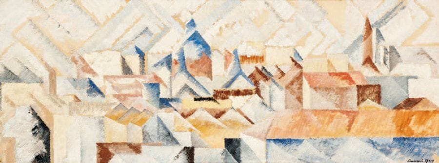 Ghislain DUSSART (né en 1926)
Madrid, 1957 Huile sur toile. Signée et datée en bas à droite. Titrée au dos. 25 x 65 cm