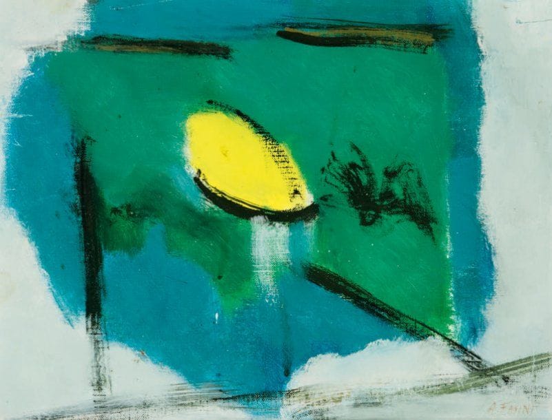 Alexandre FASINI (1892 - 1942)
Nature morte Huile sur carton entoilé. Signée en bas à droite. 24 x 32 cm
