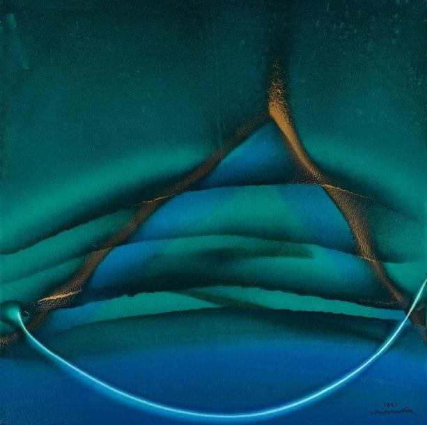 Yukio IMAMURA [japonais] (né en 1935)
Zénon vol 91124, 1991 Acrylique sur toile. Signée et datée en bas à droite 80 x 80 cm