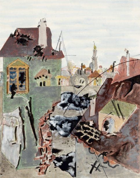 HENRIK NEUGEBOREN dit Henri Nouveau (1901-1959)
C'était toujours comme ça, après le passage du B..., 1939 Technique mixte, signée des initiales, datée XII.39, située « Paris » et titrée au verso. 37 x 29 cm Exposition : Probablement, Henri Nouveau, Galerie de France, Paris, 8-31 janvier 1959.