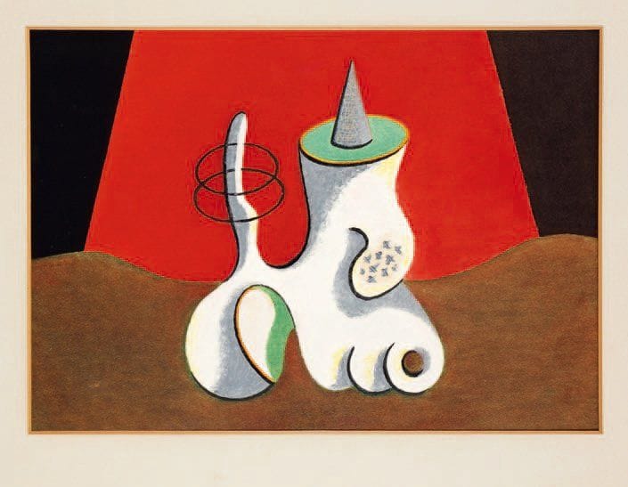 HENRIK NEUGEBOREN dit Henri Nouveau (1901-1959)
Sans titre, 1941 Technique mixte sur papier contrecollé sur carton, signée des initiales et datée en bas vers la droite. 30 x 41,5 cm