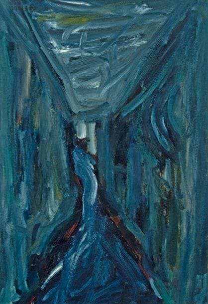 Jean-François OZENDA (1923-1976)
« Le désir » et « le tourment du chagrin » Deux dessins à la gouache. Le premier, signé et daté 1951 (ou 54?) en bas à droite, titré au dos (19x24.5 cm). Le second signé et daté 1959 en bas à droite, enrichi au dos d'un poème autographe (28x41 cm). On y joint un article de journal sur l'auteur en date du 9/09/1954.