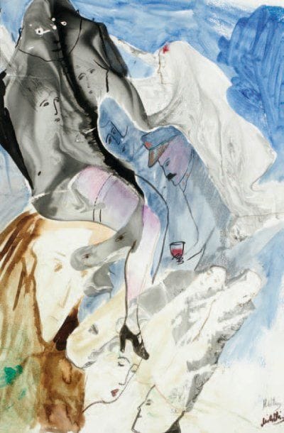 Zwy MILSHTEIN (né en 1934)
Visages Aquarelle signée deux fois en bas et à droite. 62 x 44 cm (à vue)