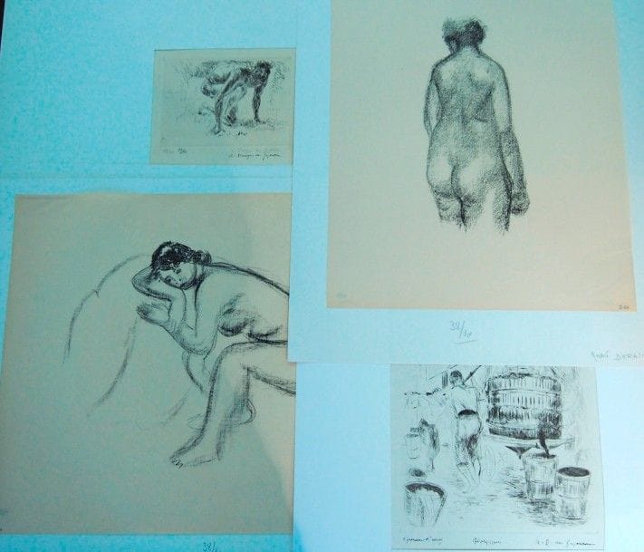 DIVERS
Un lot par Derain, Dunoyer de Segonzac, Fantin-Latour, Rops, Zorn, etc. Eau-forte ; lithographie. Très belles épreuves, la plupart signées. Toutes marges. Certaines de la coll. Petiet. Ens. 25 p.																																														