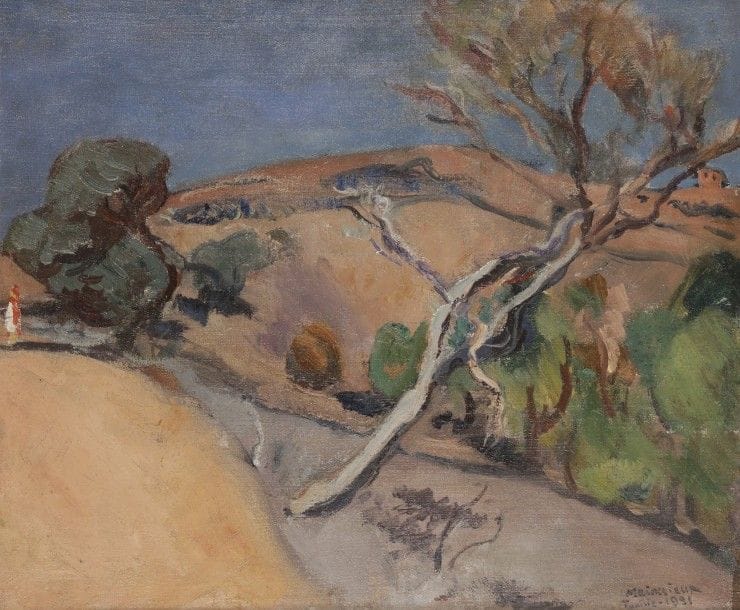 Lucien MAINSSIEUX (1885-1958)
Paysage de Tunisie, 1921
Huile sur toile.
Signée, datée et située en bas à droite.
54 x 65 cm