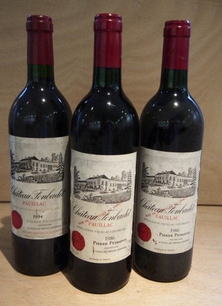 Pauillac
1 Bouteille CHÂTEAU FONBADET (e.t.), Pauillac, 1994

2 Bouteilles CHÂTEAU FONBADET (B.G; e.t; 1 accroc milieu capsule), Pauillac, 1986