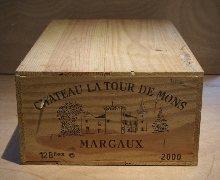 Margaux
12 Bouteilles CHÂTEAU LA TOUR DE MONS (Caisse Bois), Margaux, 2000