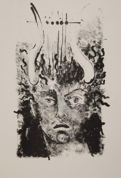 COCTEAU (Jean).
Orphée.
Paris : Rombaldi, 1944. - In-4, 316 x 222 : (1 f. blanc), 140 pp., (3 ff. dernier blanc), couverture illustrée. En feuilles, couverture rempliée, chemise à dos de parchemin ivoire et étui illustré d'édition.

Superbe édition de cette tragédie en un acte et un intervalle de Jean COCTEAU (1889-1963), illustrée par l'auteur de 40 LITHOGRAPHIES ORIGINALES en noir dans le texte et à pleine page, parmi les plus belles qu'il ait composées pour un livre.
Tirage à 165 exemplaires ; celui-ci est l'un des 120 numérotés sur papier pur fil à la forme des Papeteries d'Arches.
Exemplaire parfaitement conservé. Salissures à la chemise et à l'étui, décharges du papier cristal de la couverture sur les feuillets blancs en regard.