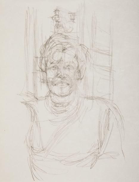 LARRONDE (Olivier) - GIACOMETTI (Alberto).
Rien voilà l'ordre.
Décines : Marc Barbezat, [1959]. - In-4, 284 x 225 : (1 f. blanc), 182 pp., (10 ff.), couverture illustrée. Broché, couverture rempliée, étui.

Édition originale illustrée de 31 reproductions de dessins d'Alberto GIACOMETTI (1901-1966), dont une sur la couverture et 30 à pleine page.
UN DES 35 PREMIERS EXEMPLAIRES SUR JAPON, celui-ci étant l'un des 22 numérotés de XI à XXXII.
Exemplaire à l'état de neuf.