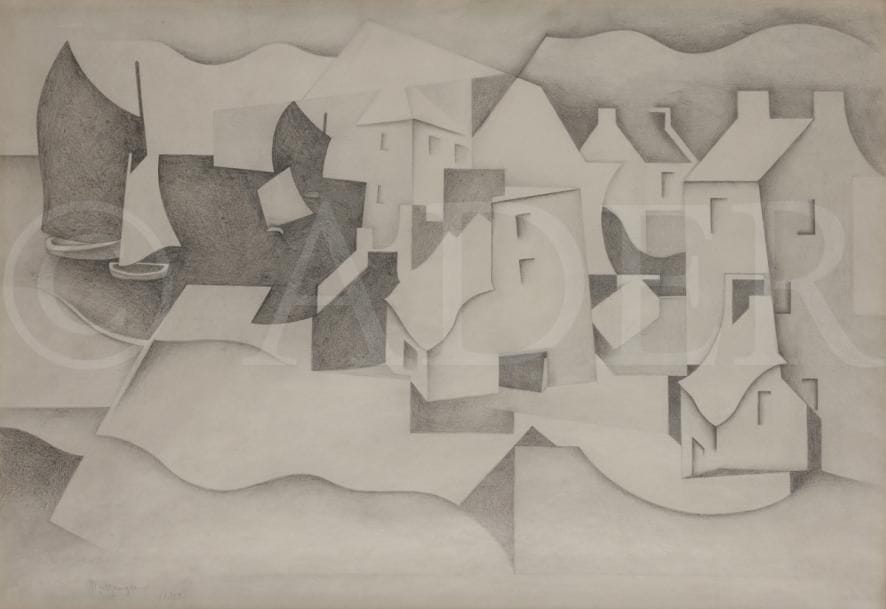 Jean METZINGER (1883-1956)
Village en bord de mer, 1921
Mine de plomb.
Signé et daté en bas à gauche.
50 x 70 cm

Provenance : 
- Vente Briest, Paris, 4 décembre 1998, n°48.
- Collection particulière, Paris, acquis par l’actuel propriétaire lors de cette dernière.

Un certificat de Madame Bozena Nikiel et Philippe Cézanne en date du 
23 octobre 1991 sera remis à l’acquéreur.