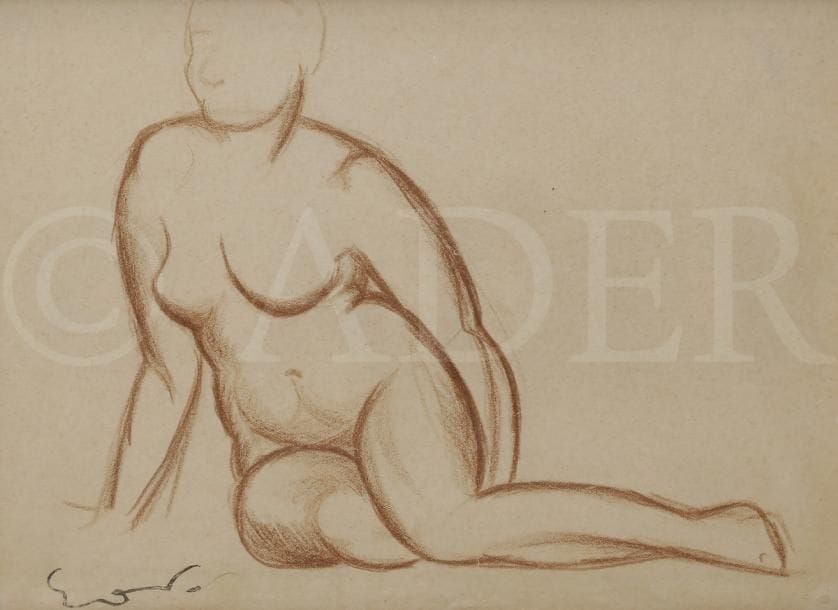 Émile-Othon FRIESZ (1879-1949)
Étude de nu
Sanguine.
Porte le timbre de l’atelier en bas à gauche.
21 x 15,5 cm