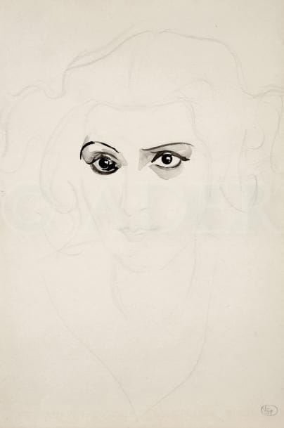 Nicolas STERNBERG (1901-c1960)
Portrait de femme
Mine de plomb et lavis d’encre.
Monogrammé en bas à droite.
46 x 31 cm